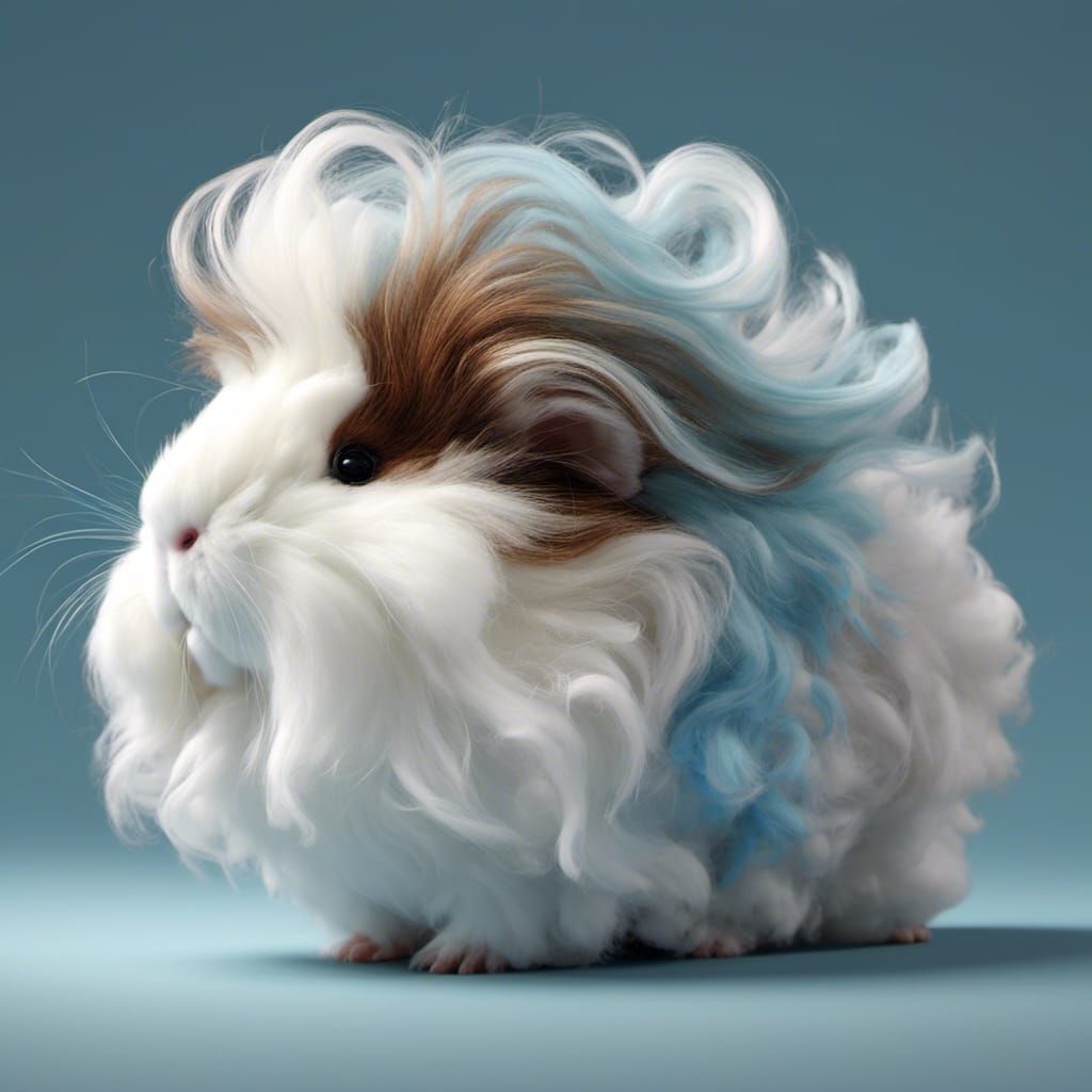Cloud Guinea Pig: A Whimsical Animal Portrait