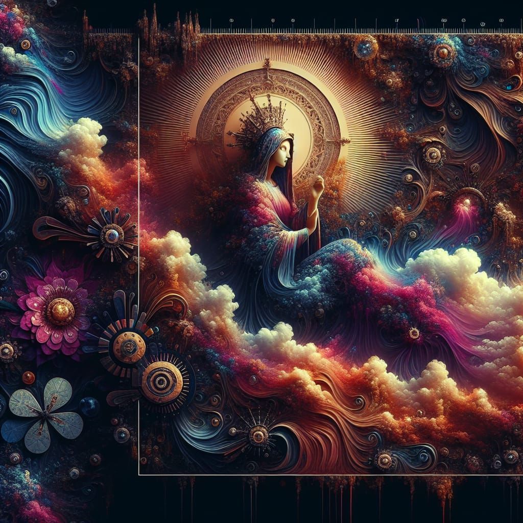 Fantastical Matte Painting of Holy Mary