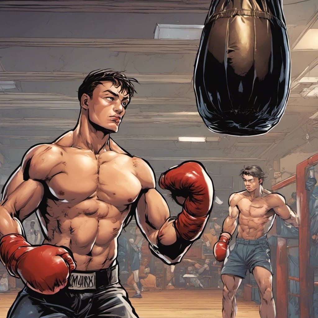 Comic Style Boxer