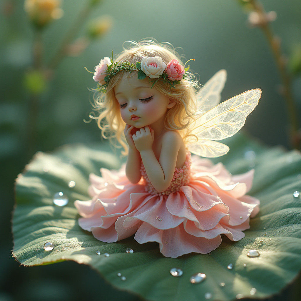Rose Fairy in Dreamy Romantic Style