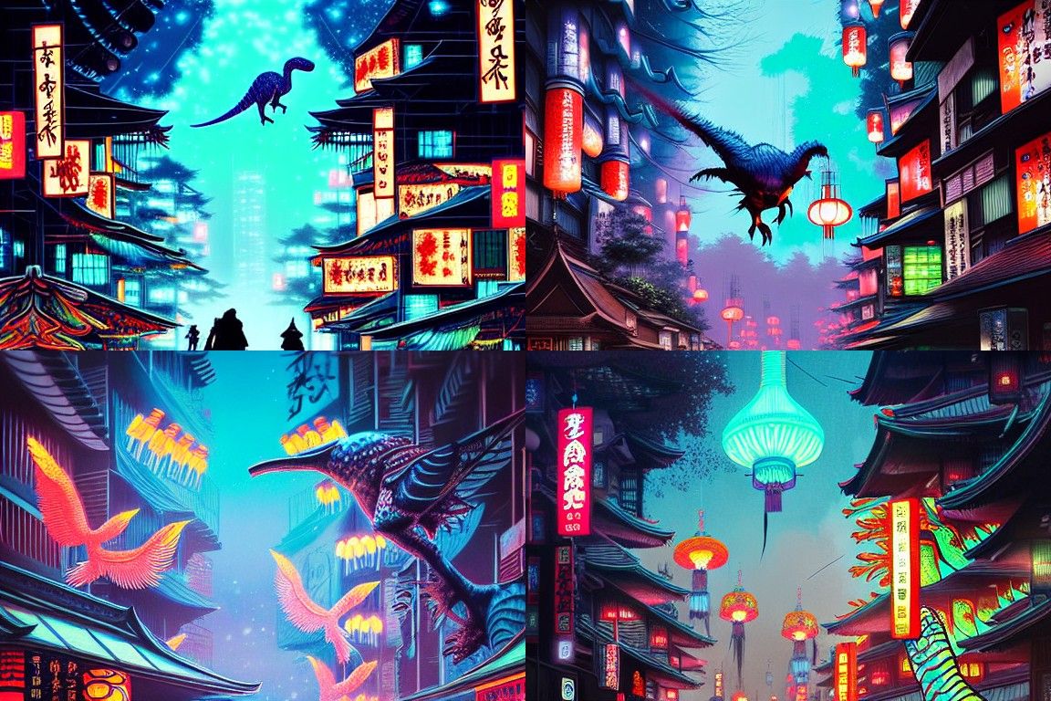 Dinosaur in Neo Tokyo Lantern Festival