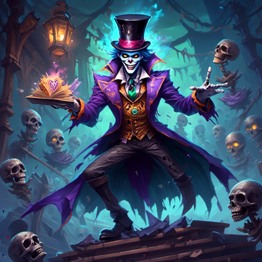 Frozen Zombie Man in Top Hat Cosplay