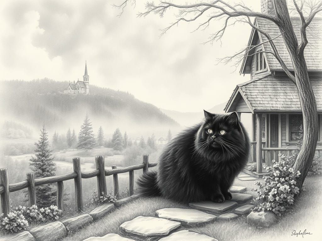 Enchanted Cottage with Whiskered Gentleman