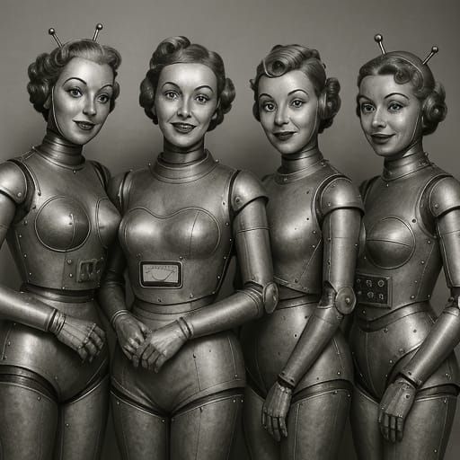 1950s Style Photographic Female Robots