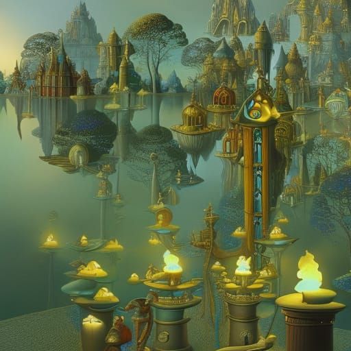 Storybook Illustration with 3D Shading and Intricate Details