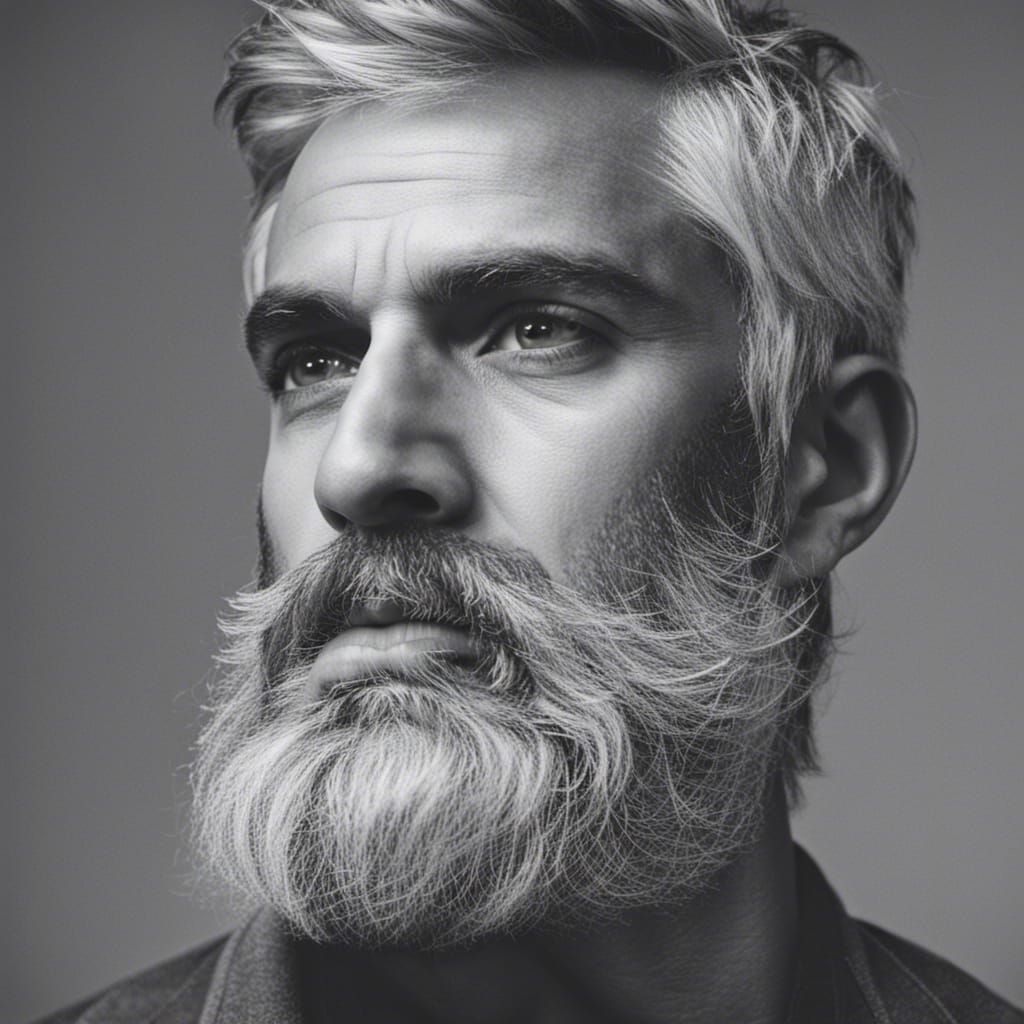 Portrait of a Handsome Grey-Bearded Man
