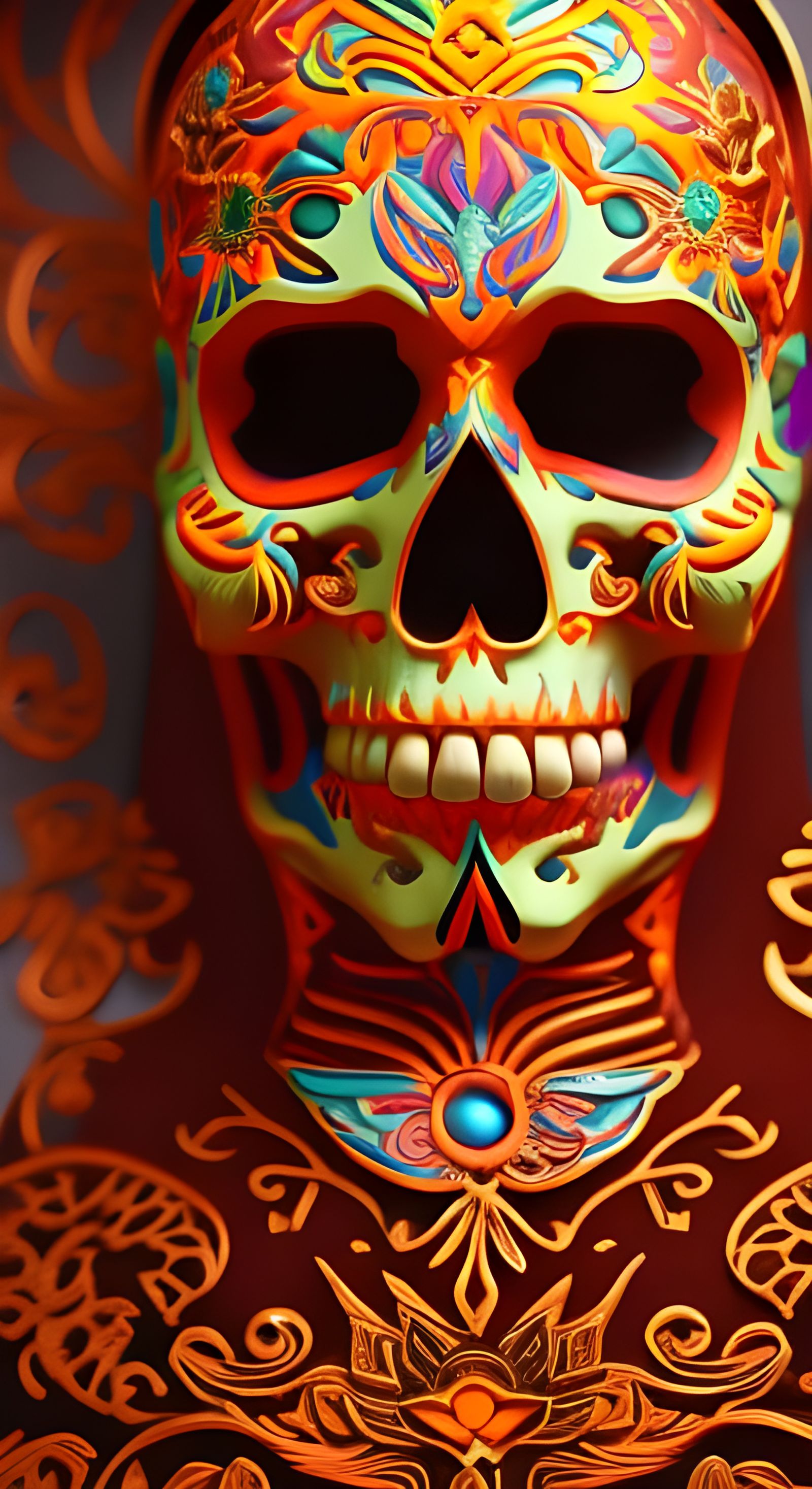 Ornate Sugar Skull Concept Art