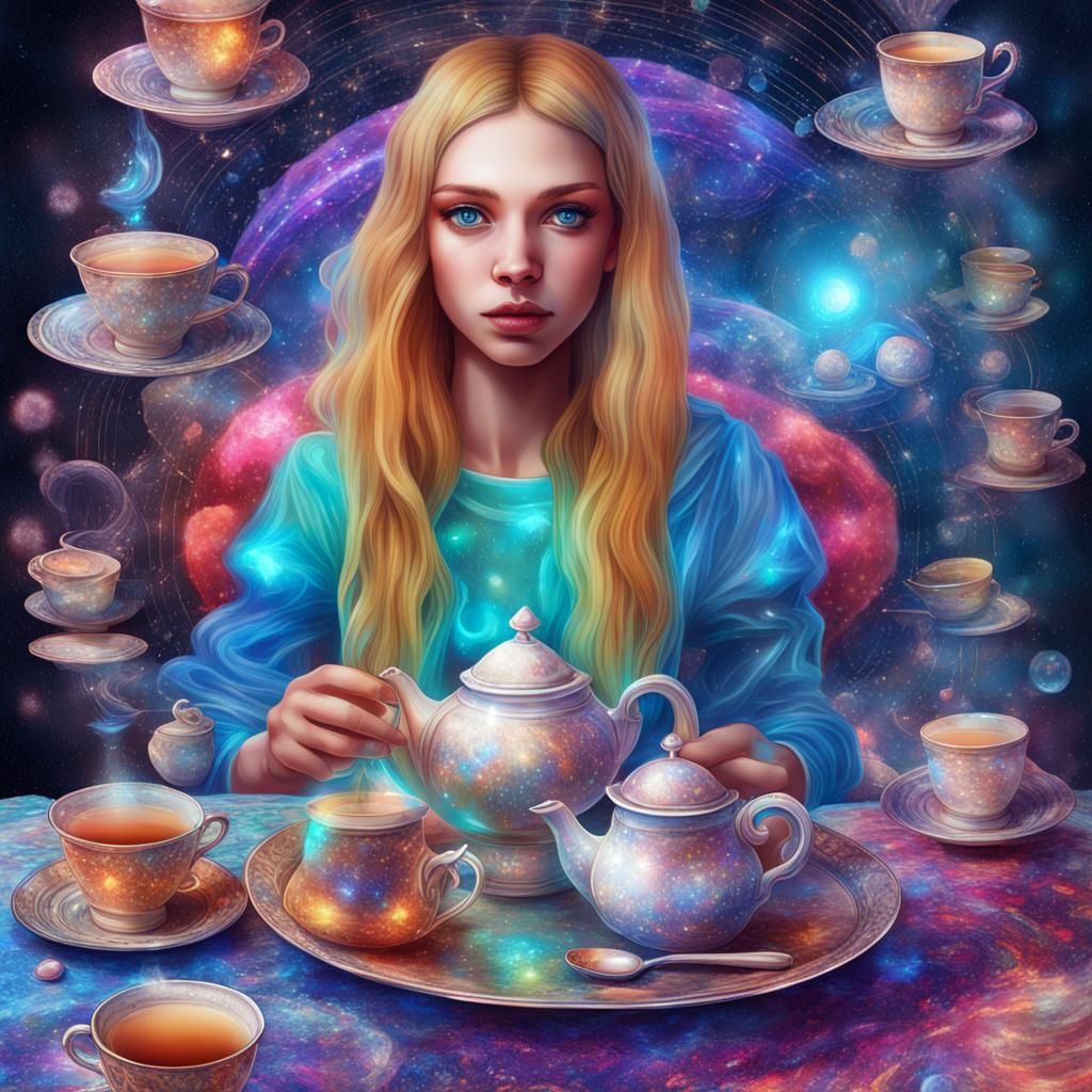 Cosmic Alice in Wonderland Tea Party