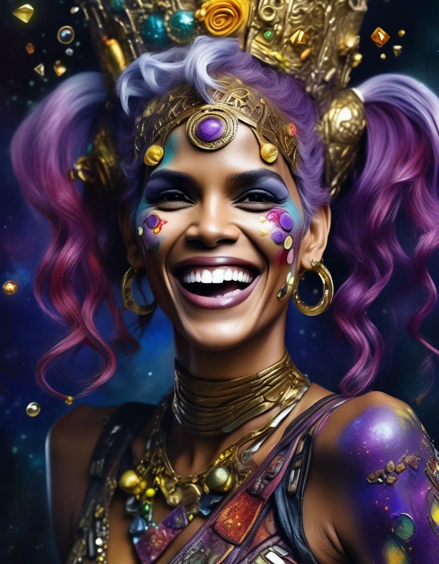 Nebula Goddess as Harley Quinn, HDR Portrait