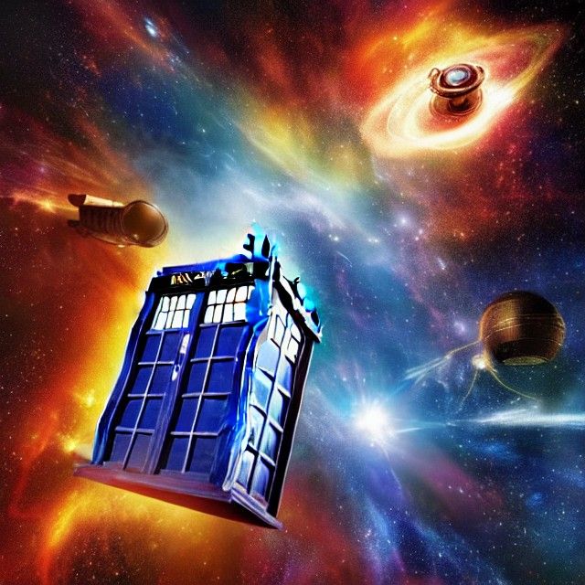TARDIS Soaring Through Space