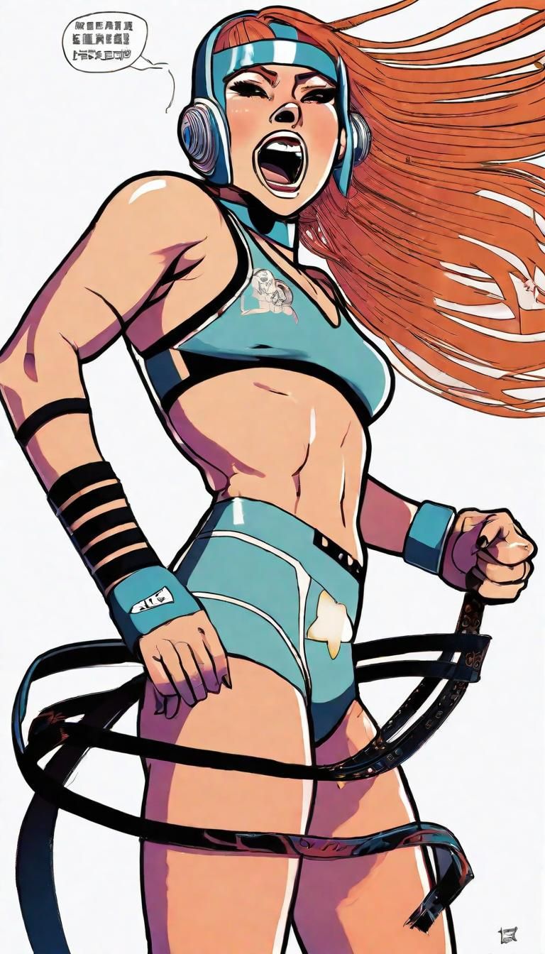 Cybernetic Wrestler Celebrates Championship Win