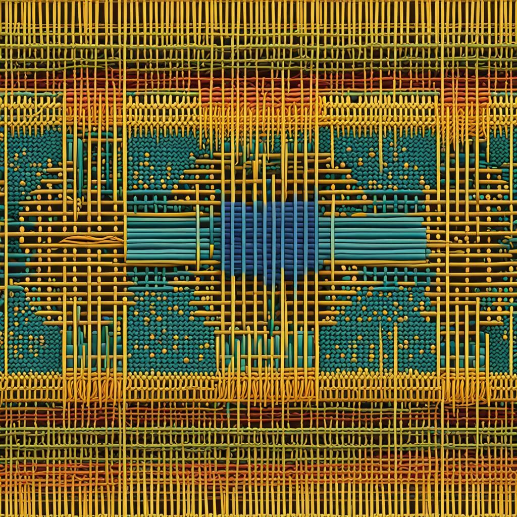 Geometric Bauhaus Smocking Plate in Pop Art Style