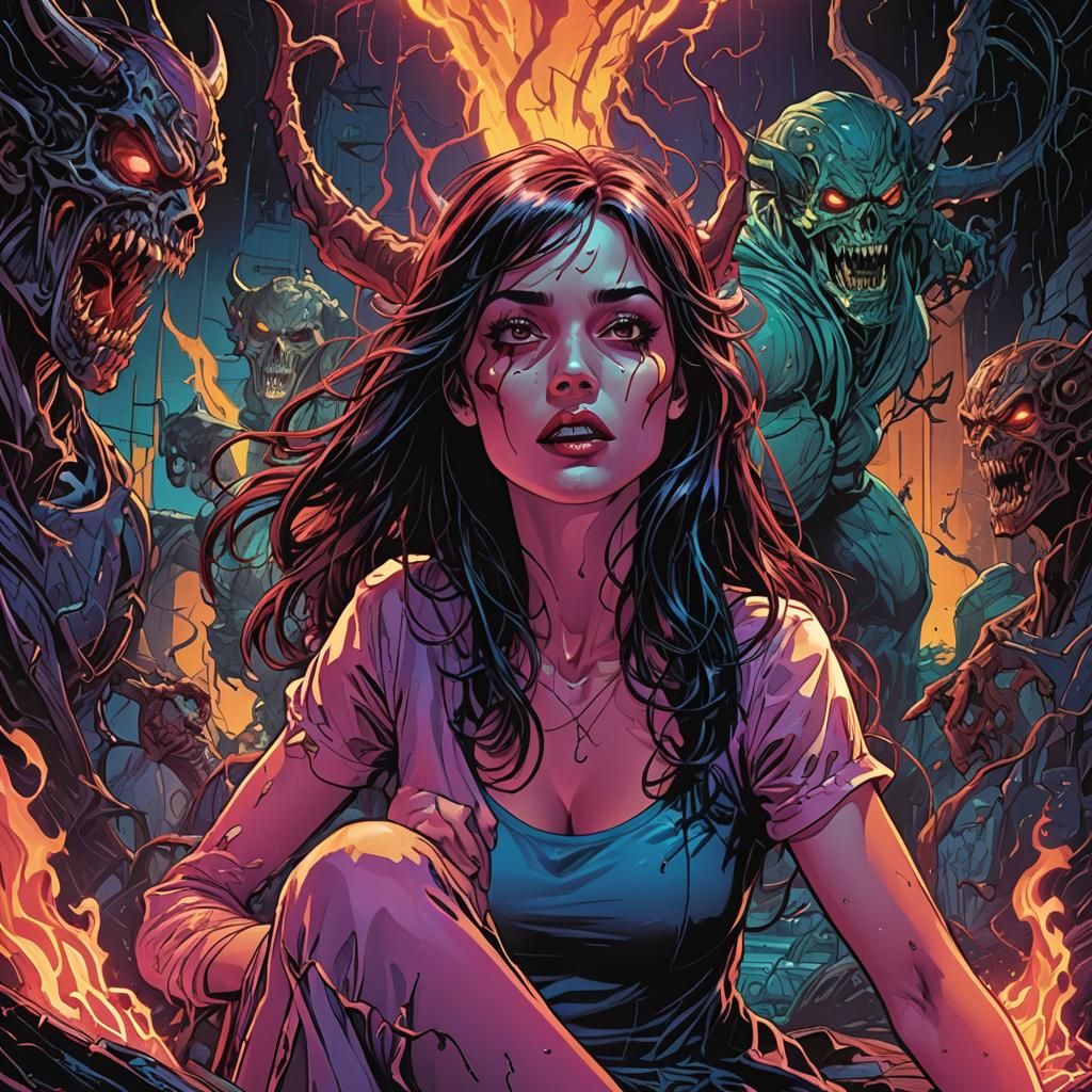 Neon Horror: Temptation and Inner Demons