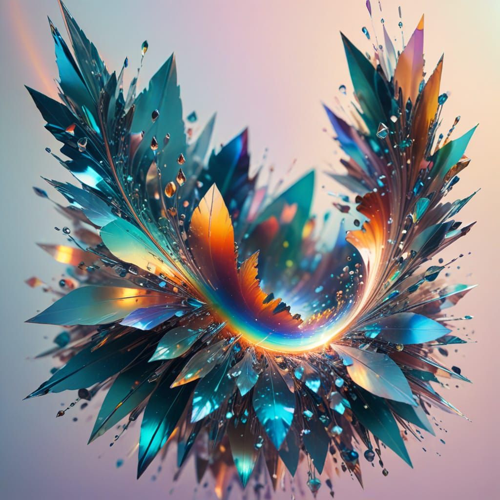 Surreal Macro Prism Refracts Kaleidoscopic Light