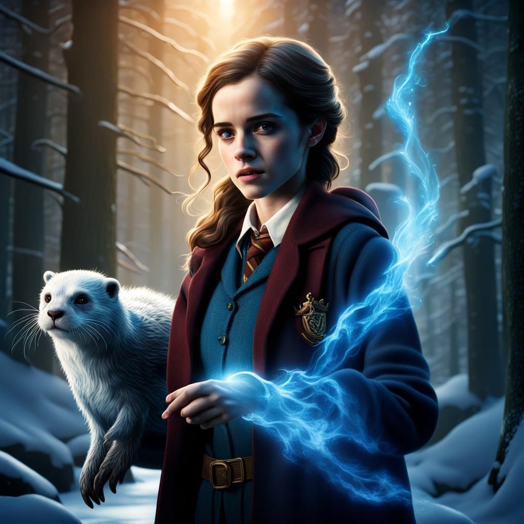 Hermione Granger's Blue Otter Patronus: Fantasy Art