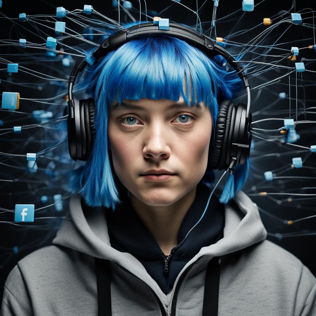 Girl Programmer Portrait in Professional Photography Style