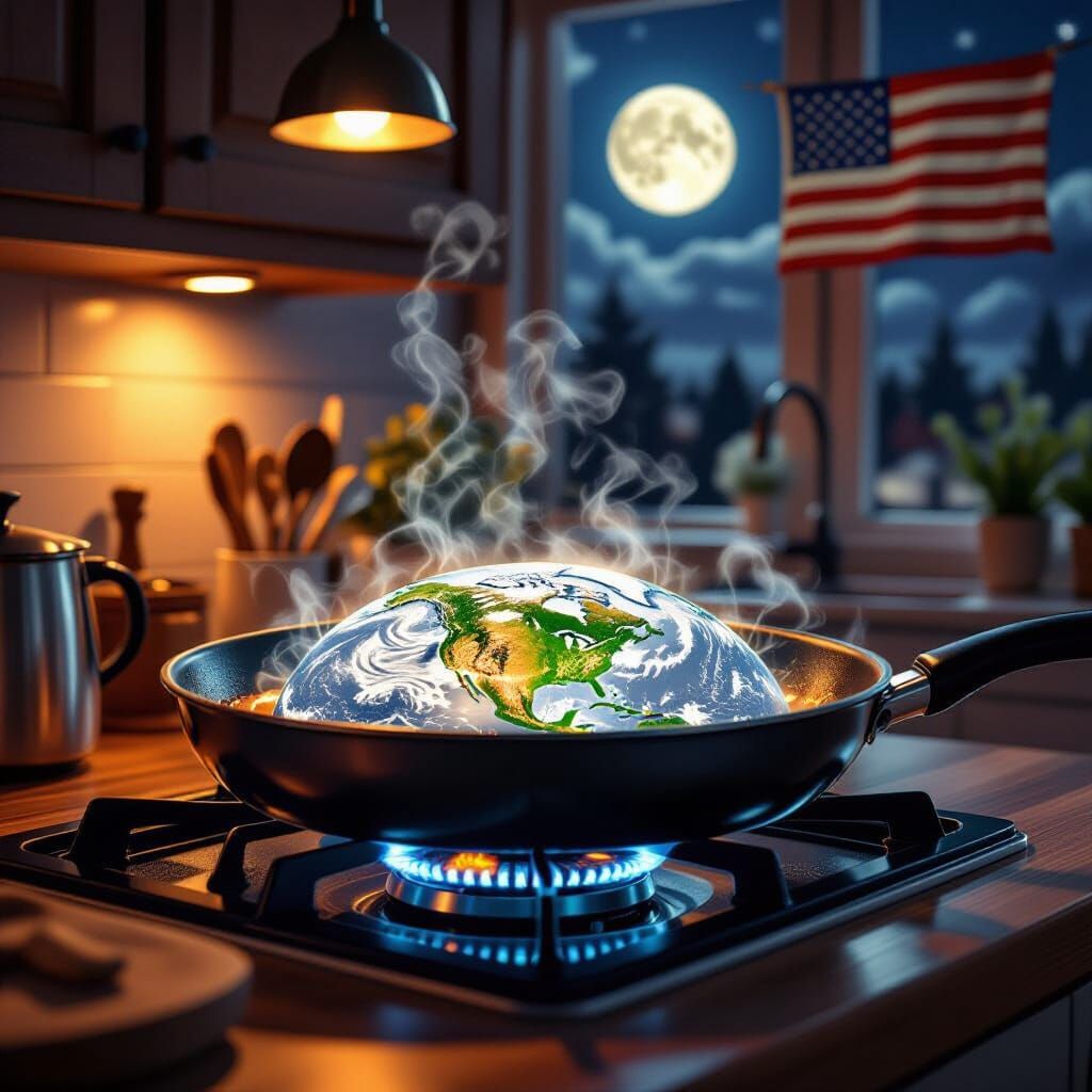 Flat earth global warming