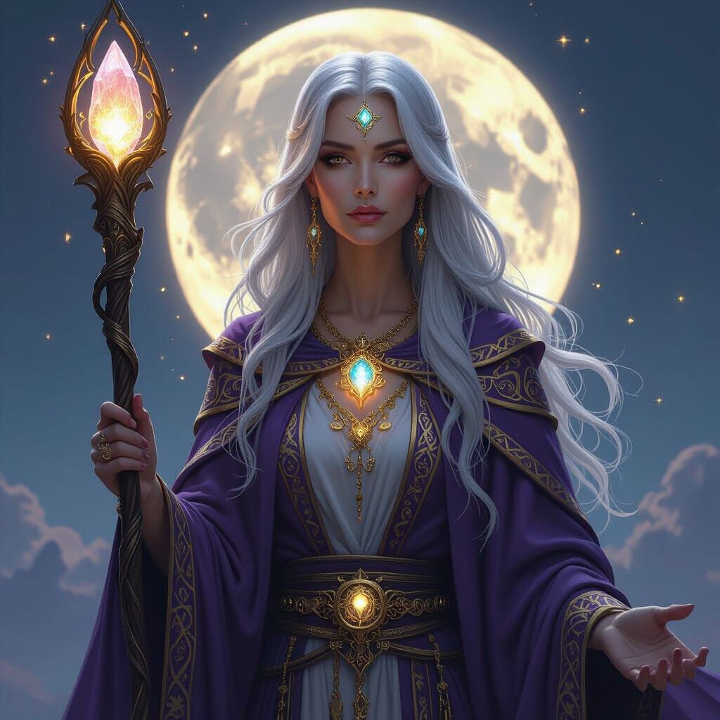 High Priestess in Dark Fantasy Style by Rutkowski