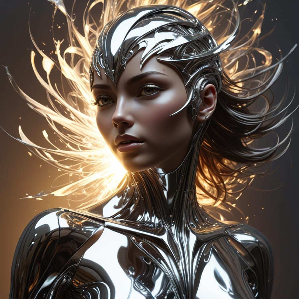 Sculptor of Inner Light in Chrome