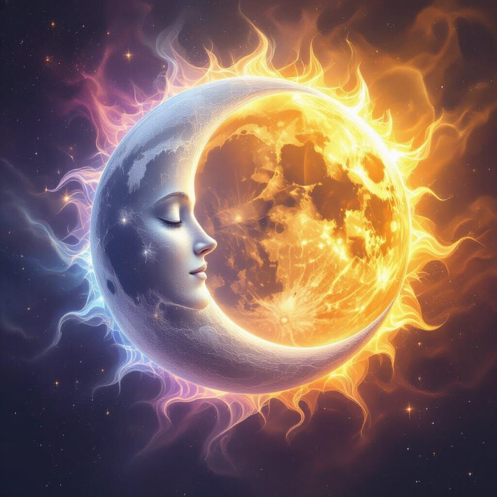 Holographic Sun and Moon Celestial Dance