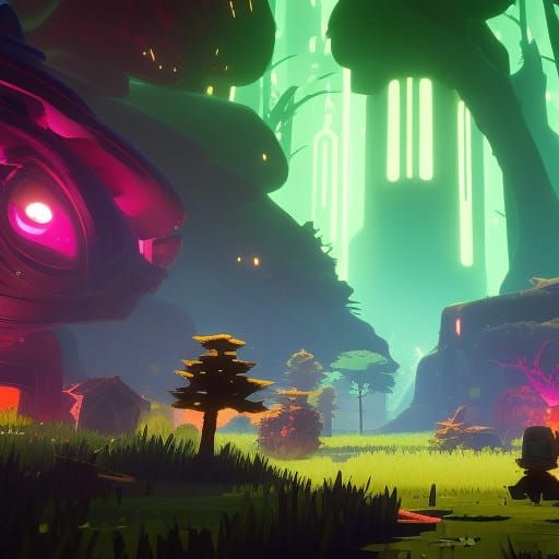 " the Tarr Slime" in an  ominous and eerie forest::Slime Ran...