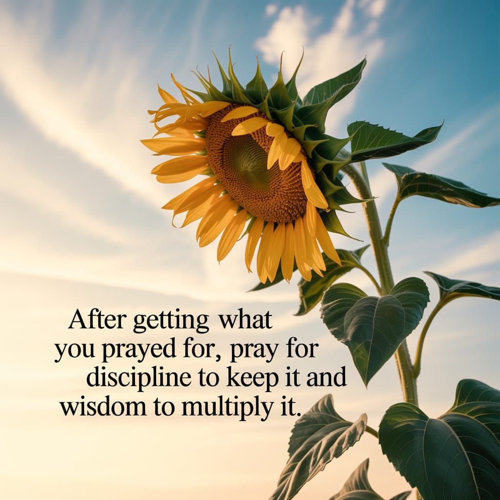 Christian Motivational Poster: Pray for Discipline