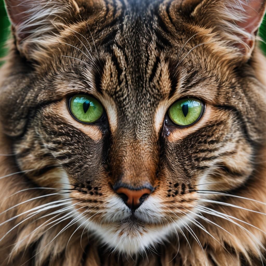 Warm Portrait of a Brown Tabby Cat in Soft Focus