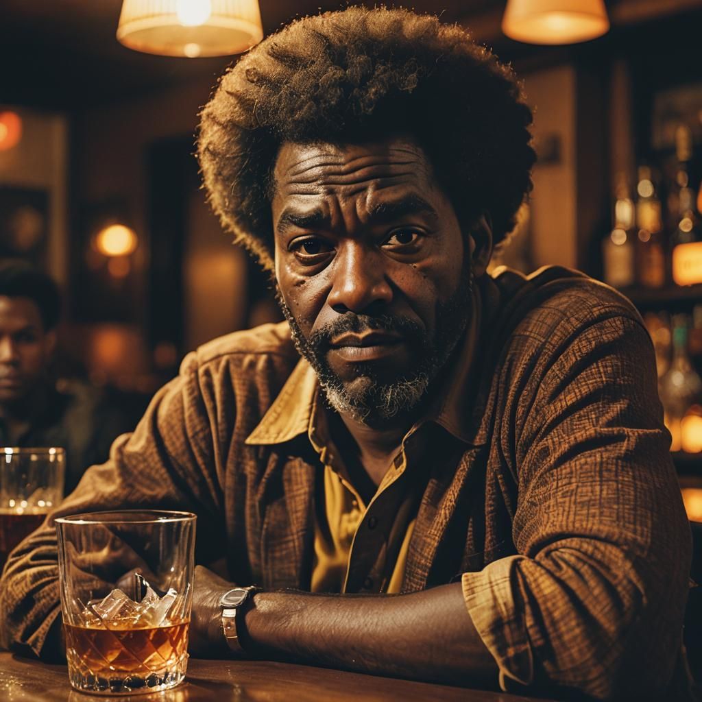 drunk Afro-American uncle