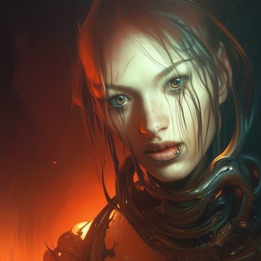 Dark Fantasy Twisted Face in 8k Resolution