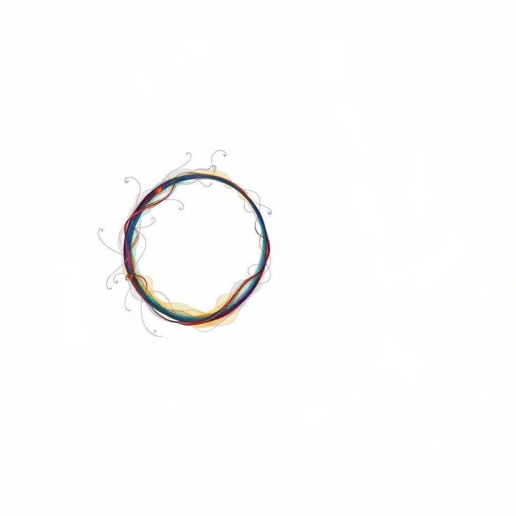 Surreal Circles Dance on Ethereal Canvas, As if Suspended in...