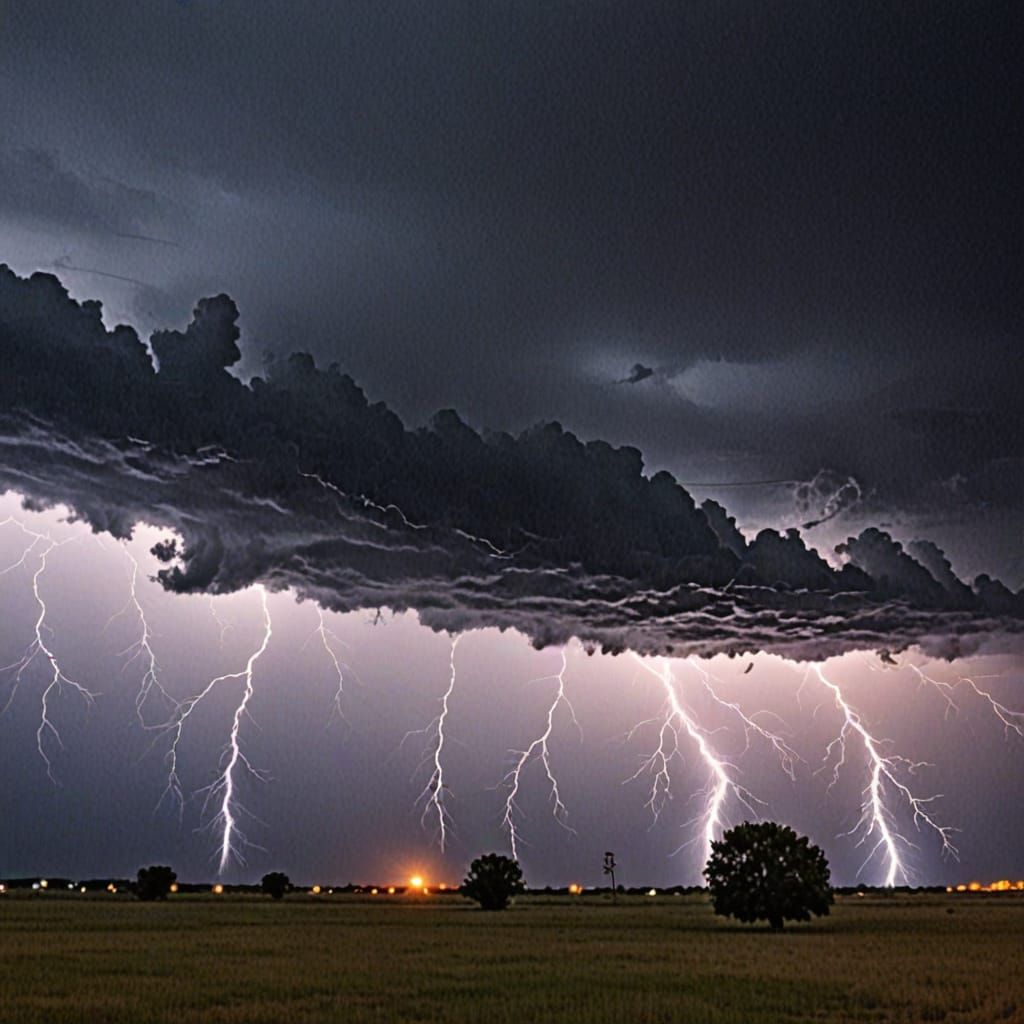 Oklahoma Panhandle Tornado Warning Landscape