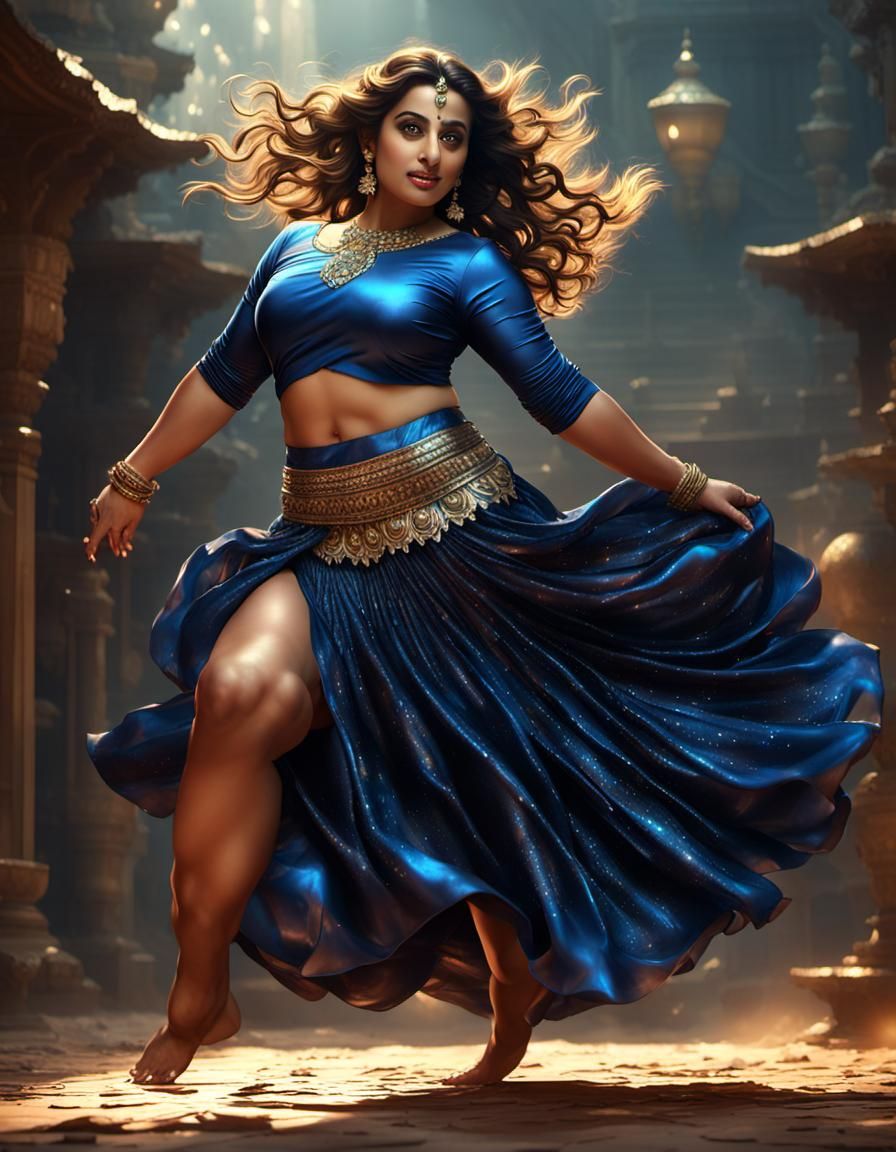 Fantasy Portrait of Curvy Woman in Dark Fantasy Style