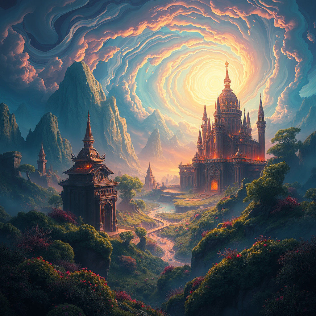 Mystical Landscape Matte Painting in Unreal Engine 5