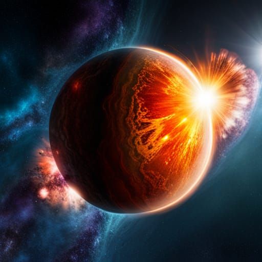 Dramatic Image of an Exploding Planet