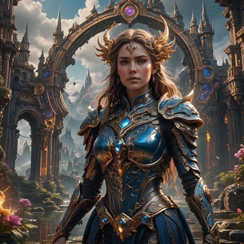 Female Feminine Energy in Detailed Matte Painting