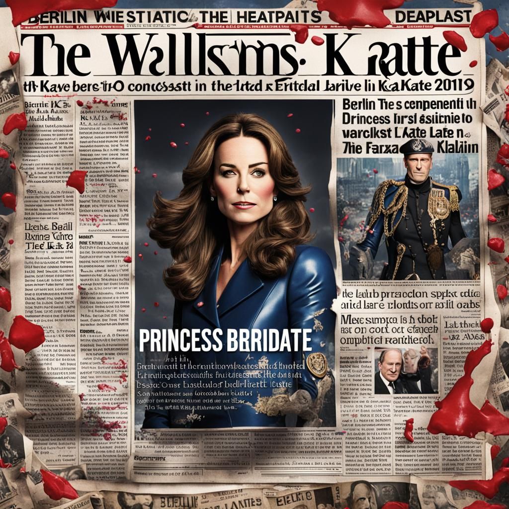 Princess Kate Latex Headline on Berlin Broadcast Tabloid