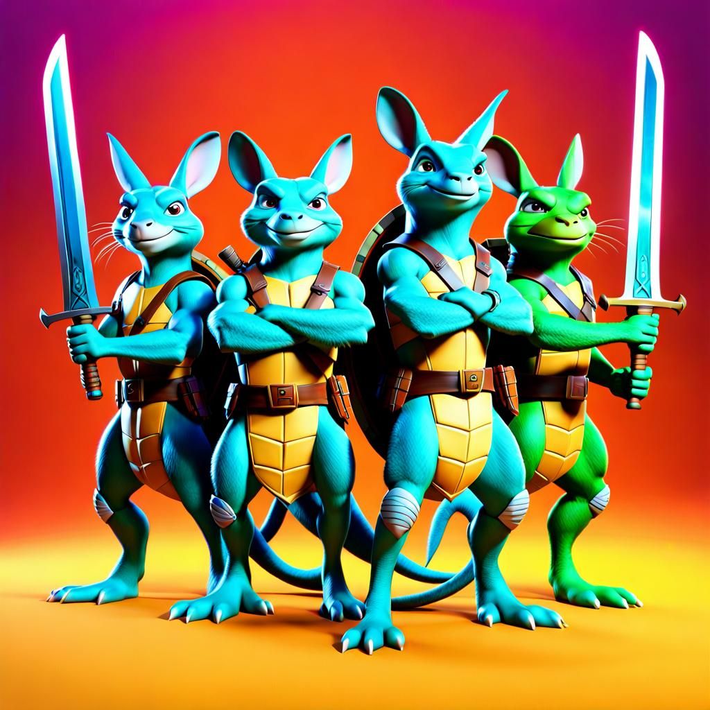 First Draft of Teenage mutant Kangaroos.