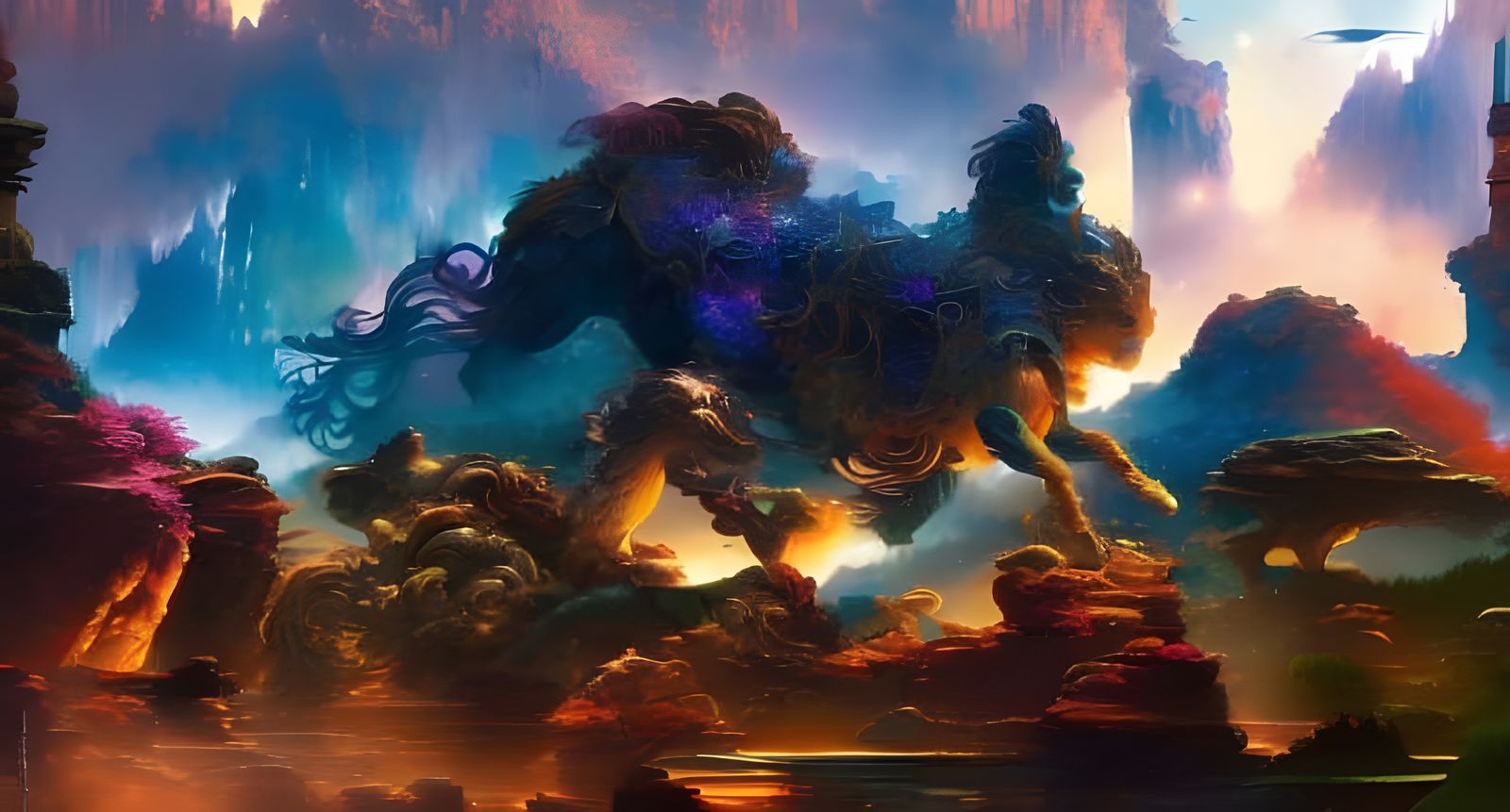 Jupiter Off-gassing in Rococo Anime Style