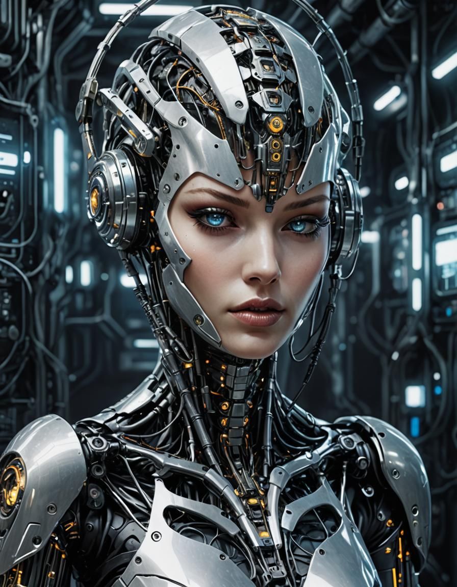 Cybernetic Sensuality in Futuristic Style