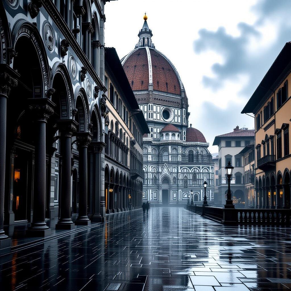 Florence's Ornate Architecture in Hyperrealistic HDR
