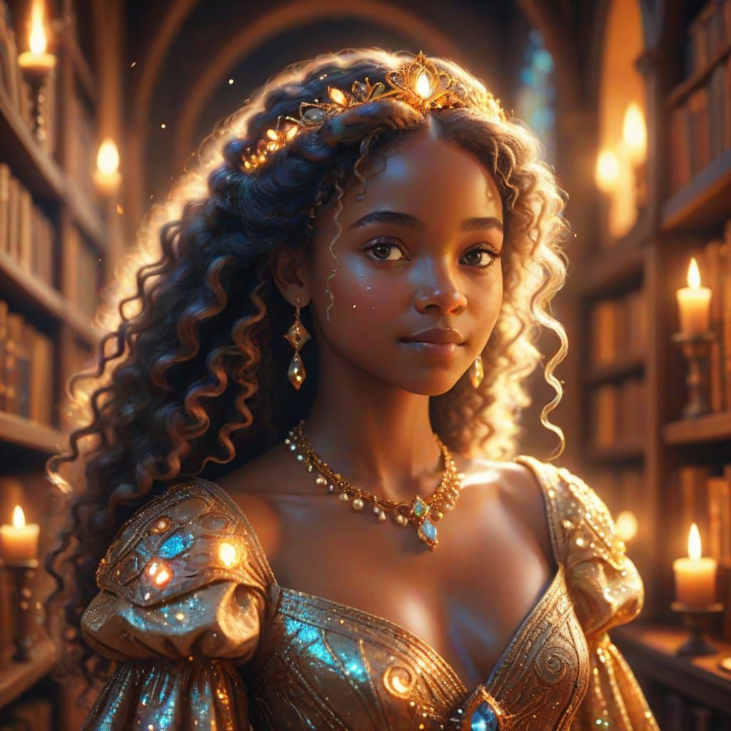Medieval Princess in Cosmic Tudor Library
