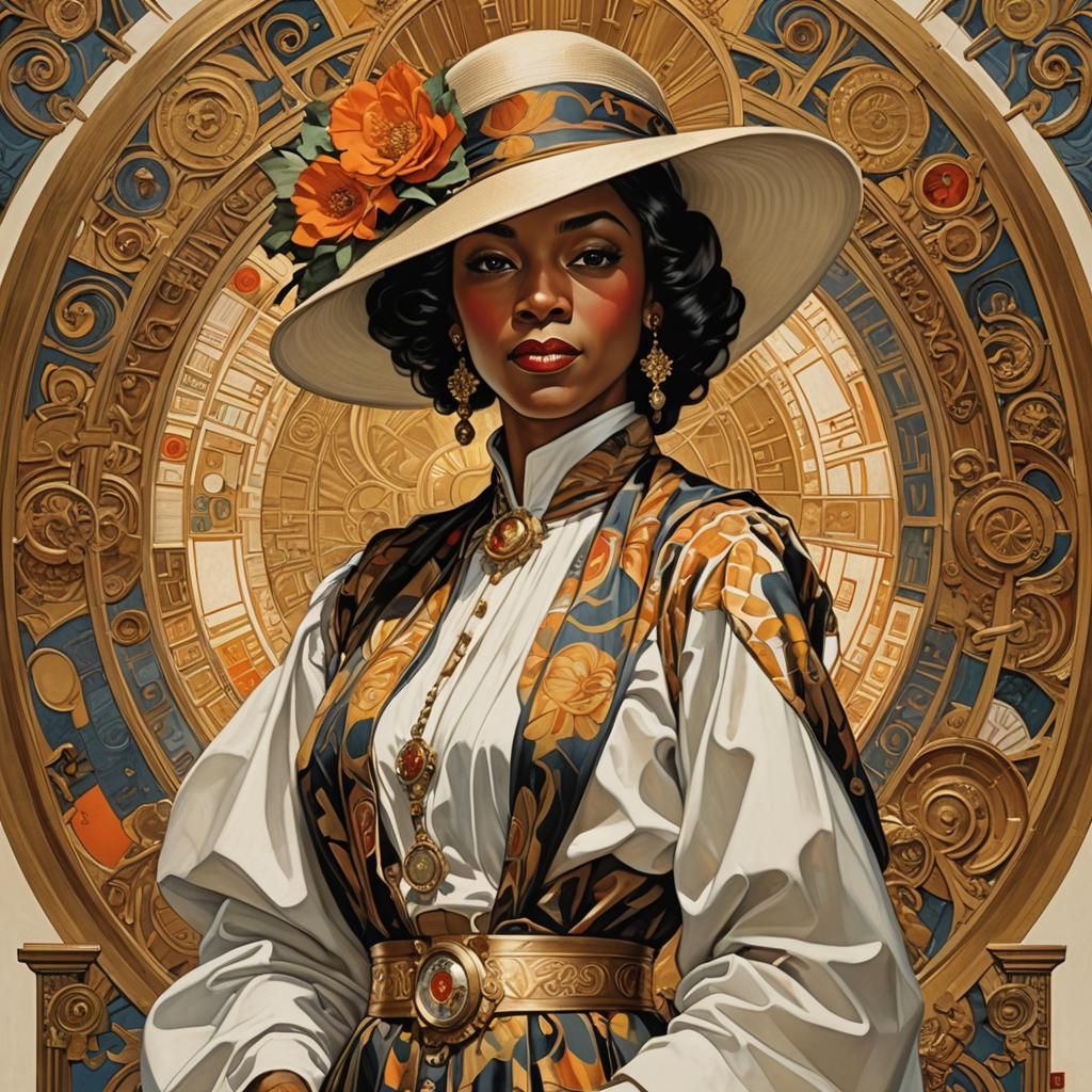 Colorful Church Lady in Maximalist Pop Art Style