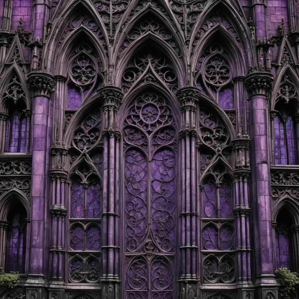Hyperrealistic Gothic Violet in High Contrast
