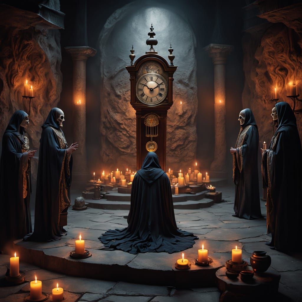 Dark Fantasy Ritual with Mystic Symbolism