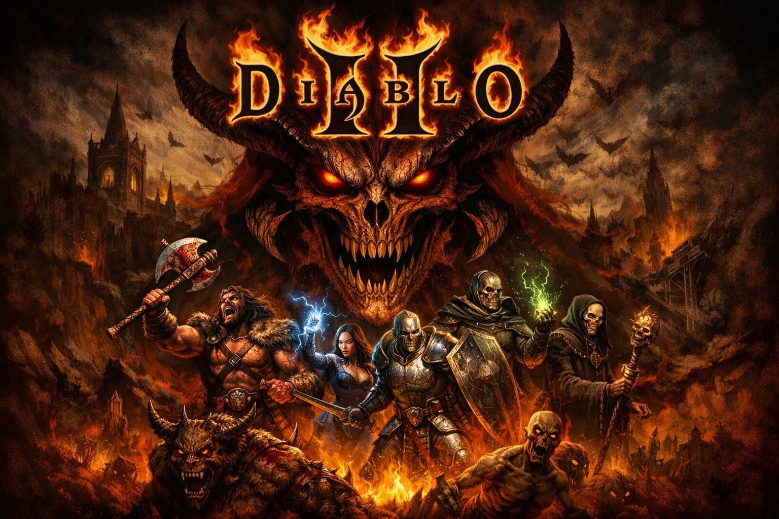 Diablo II Key Art: Iconic Game Visuals