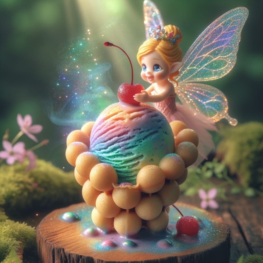 Rainbow Ice Cream Fairy Tale Food Photography