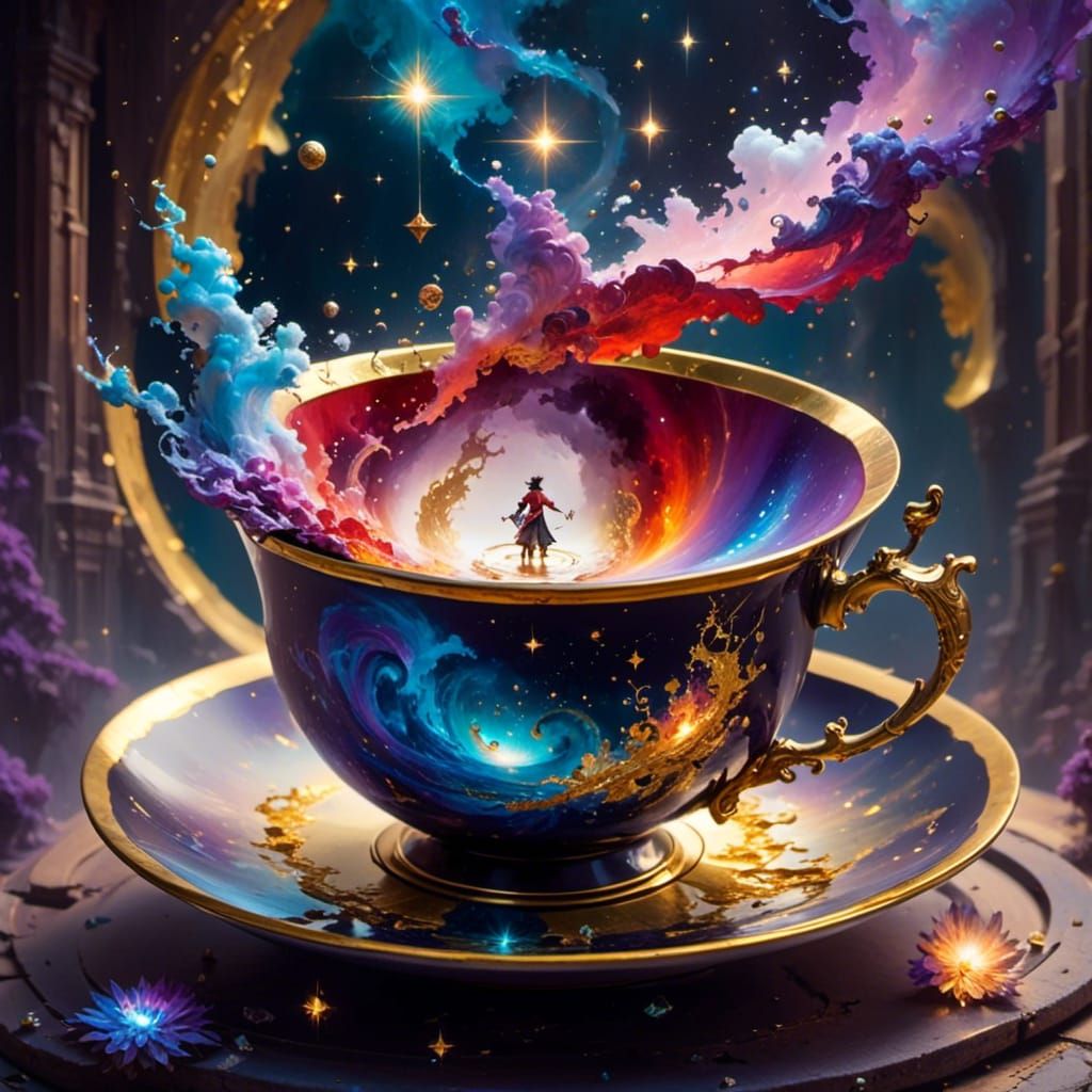 Magical Teacup Floating in the Cosmos