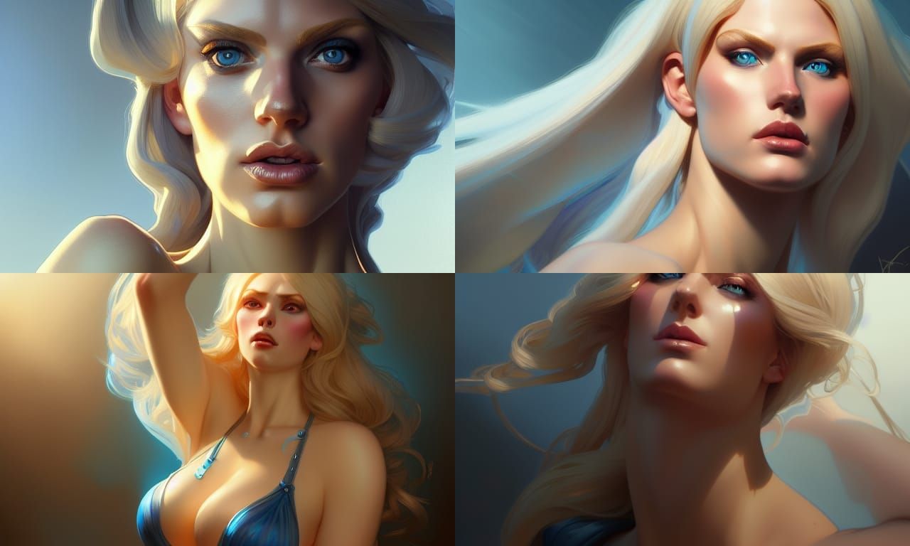 Voluptuous Giant Transgender Woman: Hyperdetailed Sci-Fi Por...