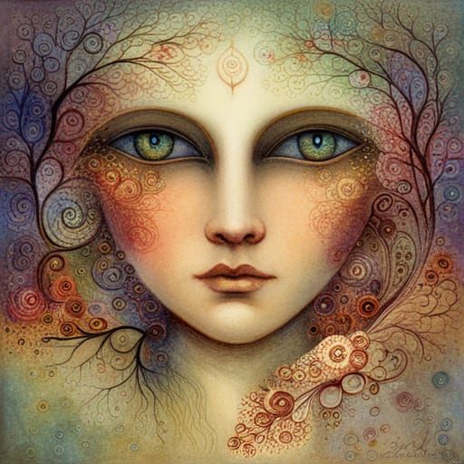 Surreal Eye Reflections in Maximalist Digital Painting