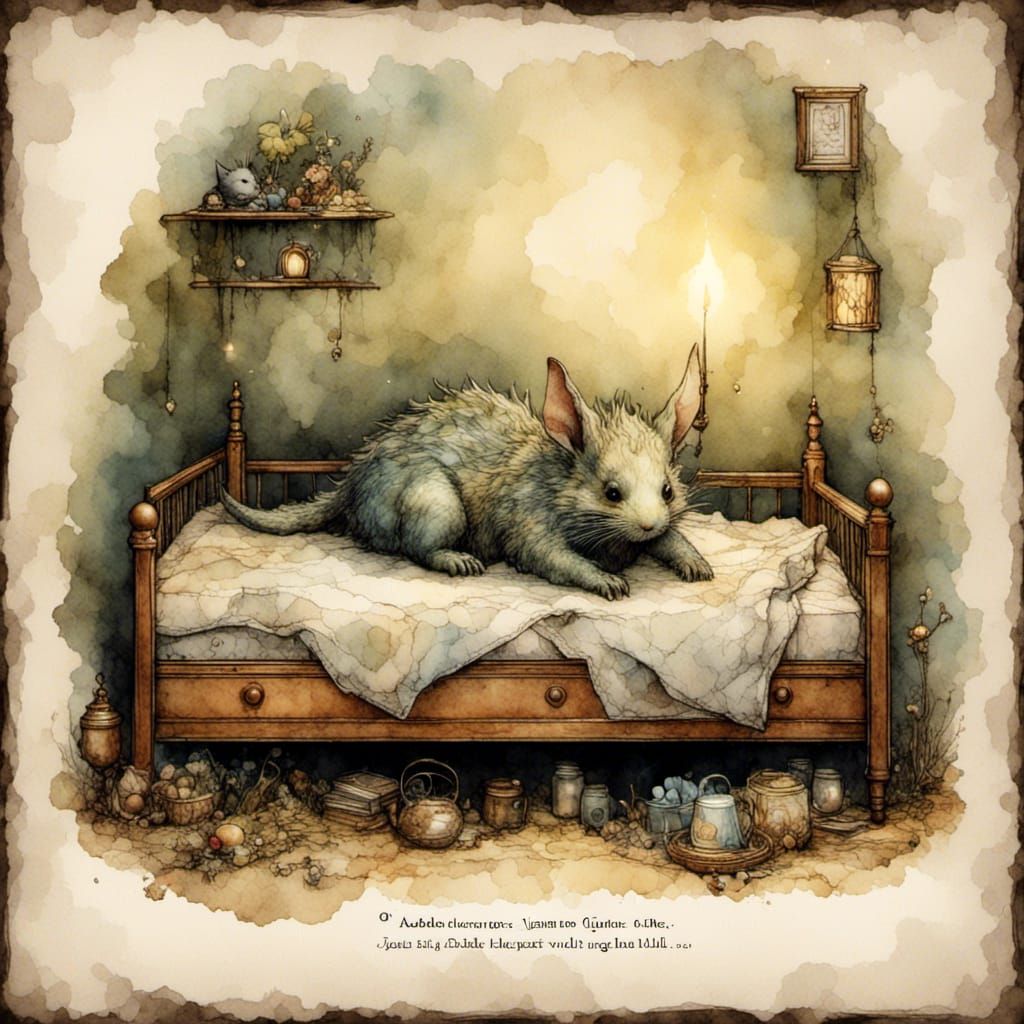 Adorable Creature Under Bed, Jansson-Monge Style